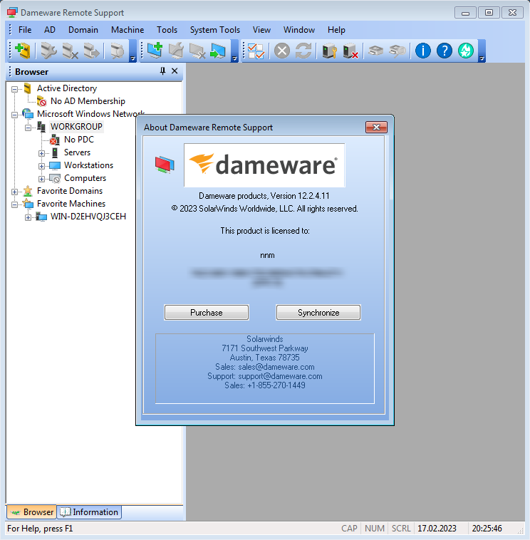 DameWare Remote Support & DameWare Mini Remote Control 12.2.4.11.